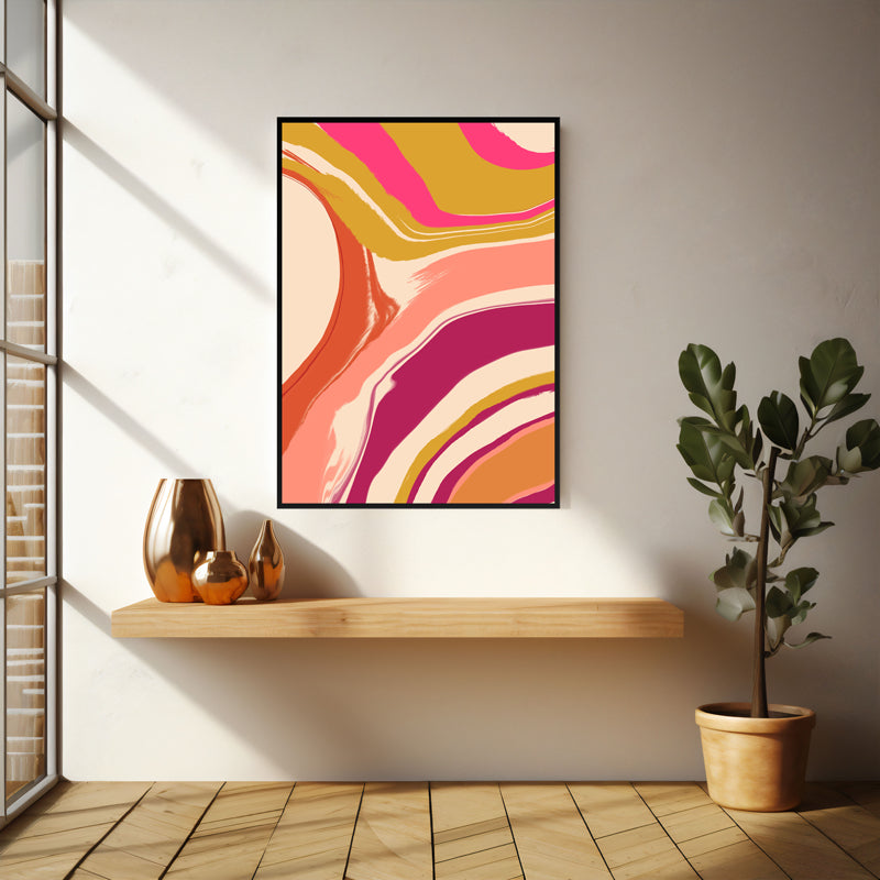 Wall Art & Paintings - Sunshine Serenade Wall Art - Black Frame