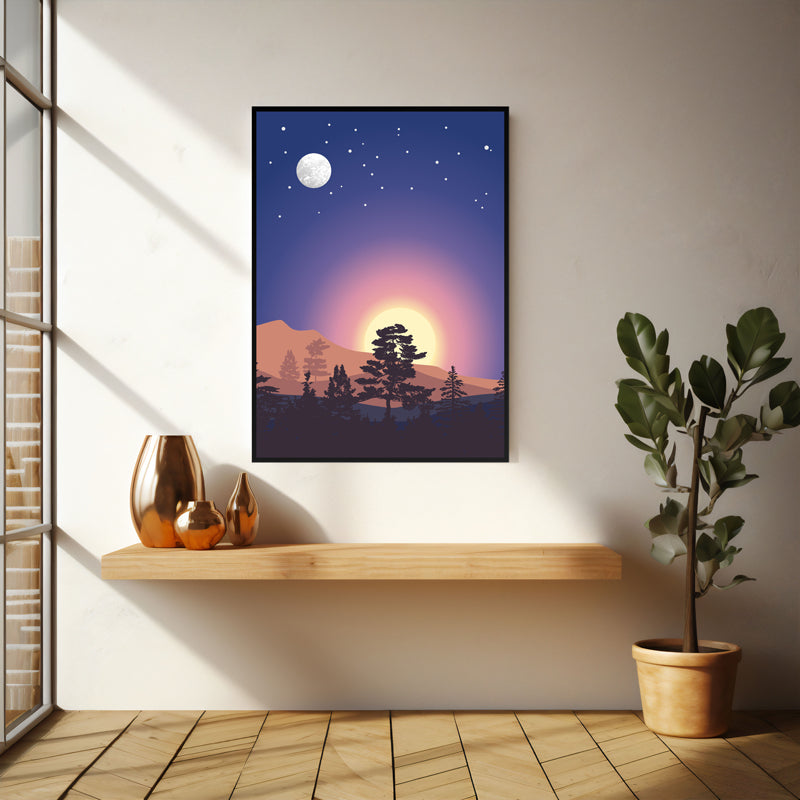 Wall Art & Paintings - Dune Wall Art - Black Frame