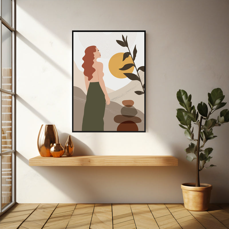 Wall Art & Paintings - Unbreakable Bloom Lady Wall Art - Black Frame