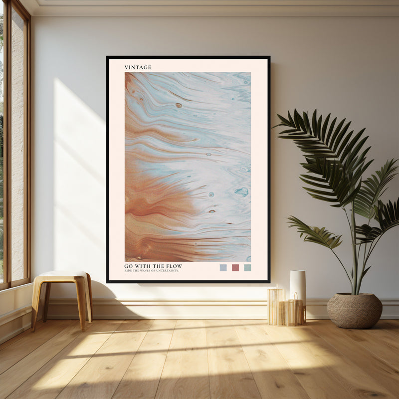 Wall Art & Paintings - Go with the Flow Wall Art - Black Frame