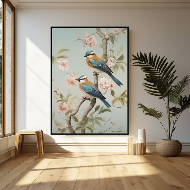 Wall Art & Paintings - Whimsical Aviary Wall Art - Black Frame