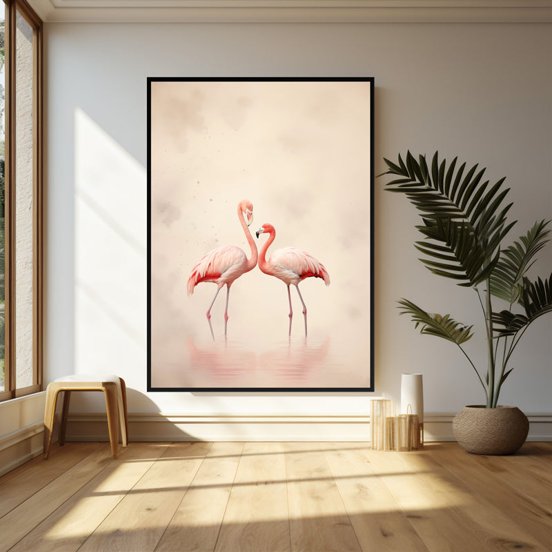 Wall Art & Paintings - Flamingo Flo Wall Art - Black Frame