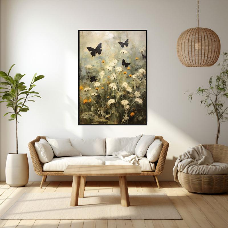 Buy Black & White Butterfly Wall Art - Black Frame Wall Art & Paintings from Vaaree