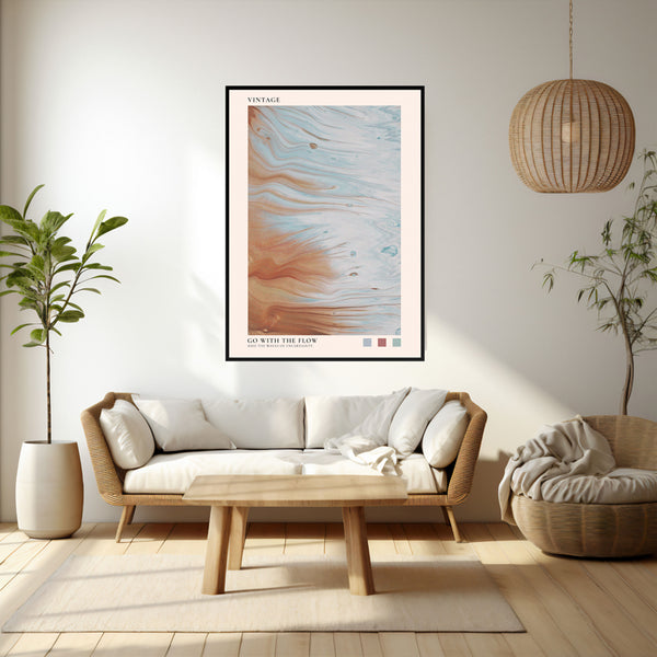 Wall Art & Paintings - Go with the Flow Wall Art - Black Frame