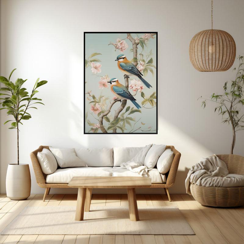 Buy Whimsical Aviary Wall Art - Black Frame Wall Art & Paintings from Vaaree