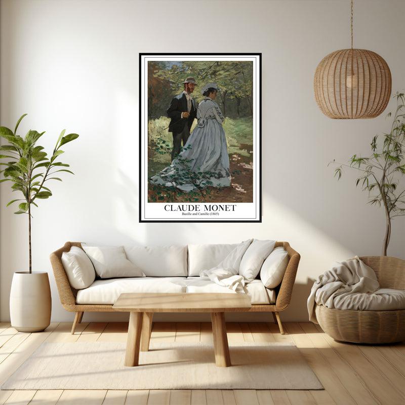 Buy Bazille and Camille, 1865 - Claude Monet Wall Art - Black Frame Wall Art & Paintings from Vaaree