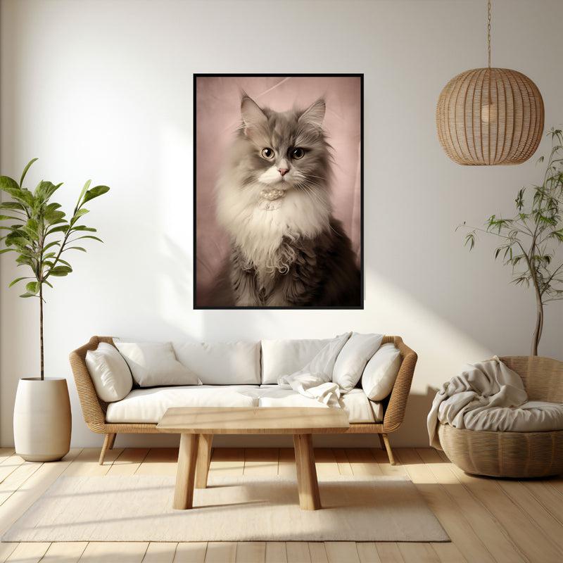 Buy Cat Portrait Wall Art - Black Frame Wall Art & Paintings from Vaaree