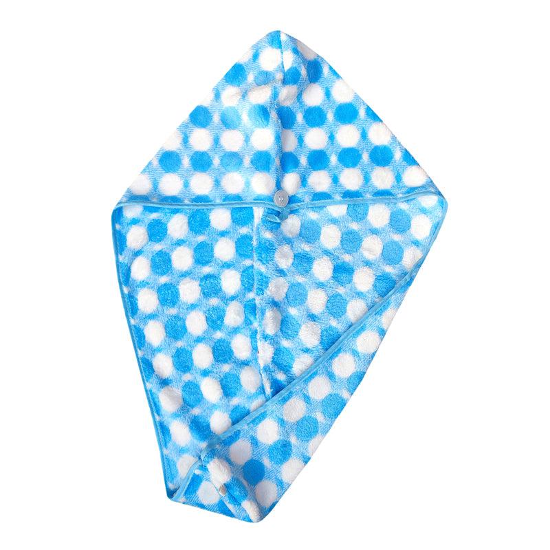 Buy Polka High Absorbent Hair Towel - Blue Hair Wraps from Vaaree