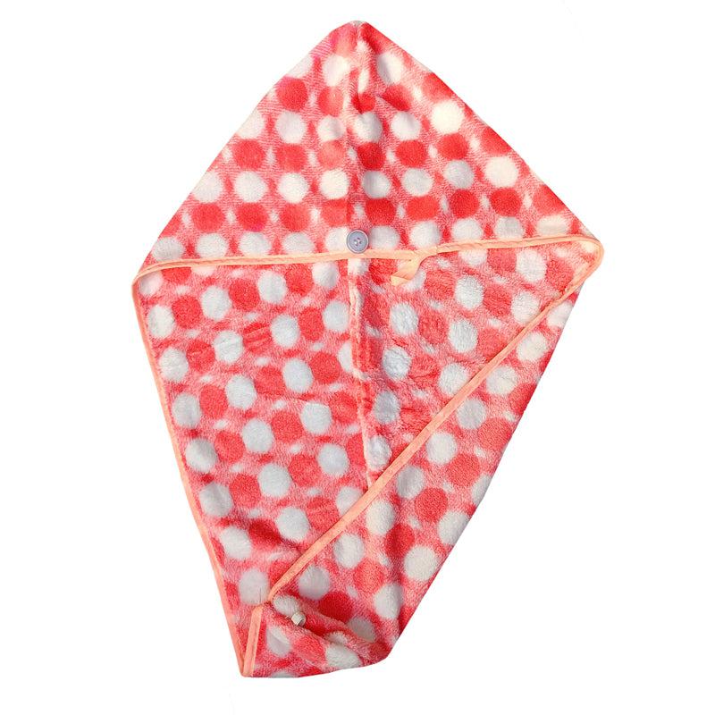 Buy Polka High Absorbent Hair Towel - Pink Hair Wraps from Vaaree