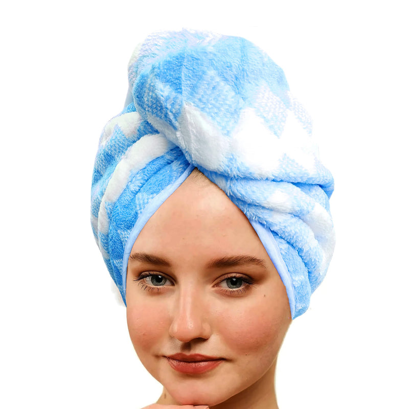 Buy Wren High Absorbent Hair Towel - Blue Hair Wraps from Vaaree