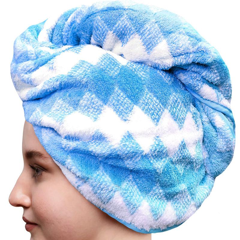 Buy Wren High Absorbent Hair Towel - Blue Hair Wraps from Vaaree