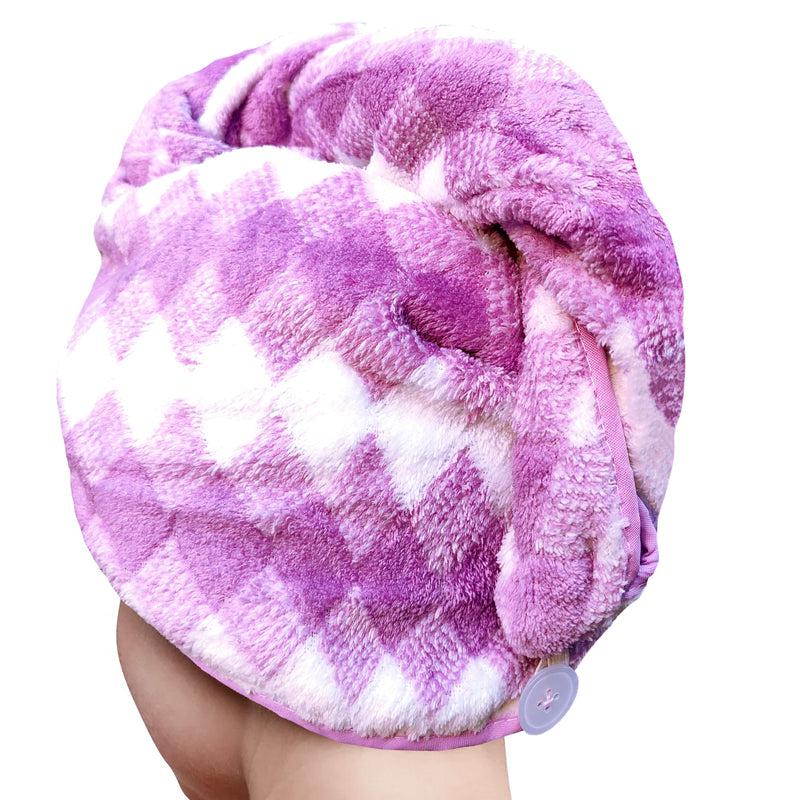 Buy Wren High Absorbent Hair Towel (Purple) - Set Of Two Hair Wraps from Vaaree