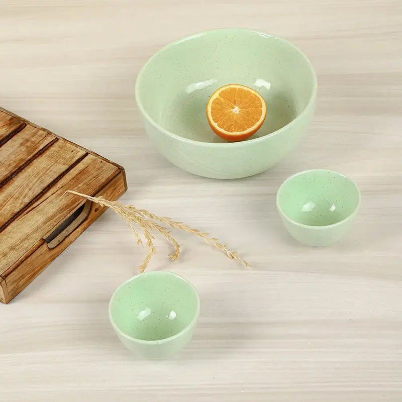 Buy Lemongrass Handmade Dinner Set - Eighty Two Piece Set Dinner Set from Vaaree