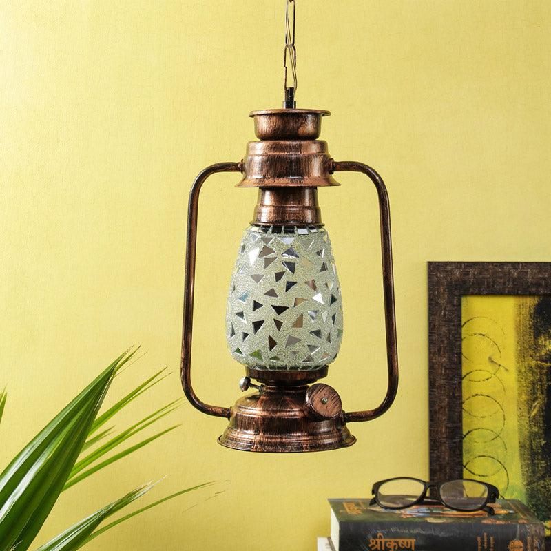 Buy Dvija Mosaic Lantern Ceiling Lamp - Copper Ceiling Lamp from Vaaree