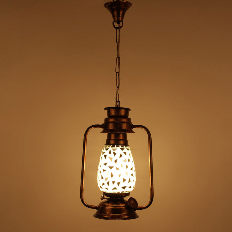 Buy Dvija Mosaic Lantern Ceiling Lamp - Copper Ceiling Lamp from Vaaree