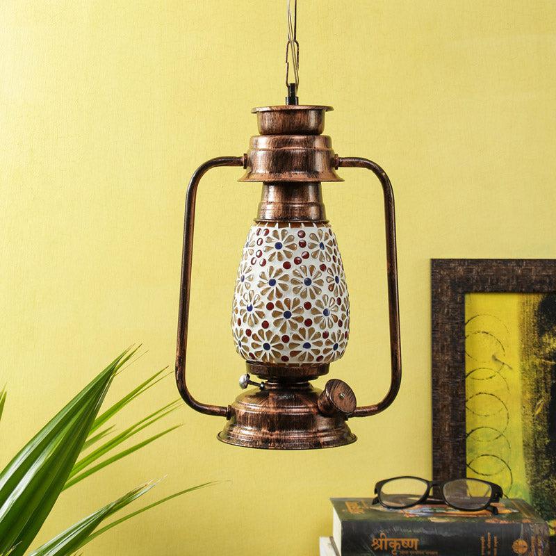 Buy Admya Mosaic Lantern Ceiling Lamp - Copper Ceiling Lamp from Vaaree