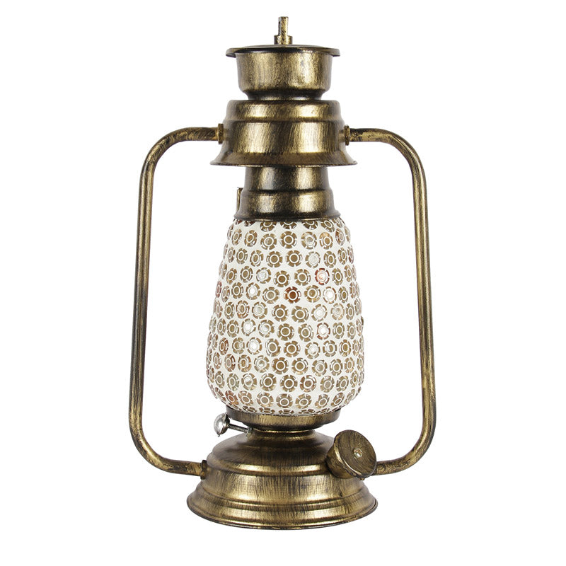 Buy Navina Mosaic Lantern Table Lamp - Gold Table Lamp from Vaaree