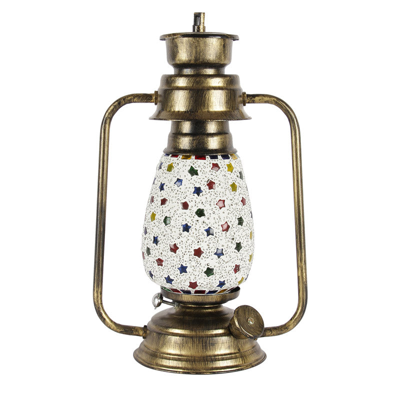 Buy Divyara Mosaic Lantern Table Lamp - Gold Table Lamp from Vaaree