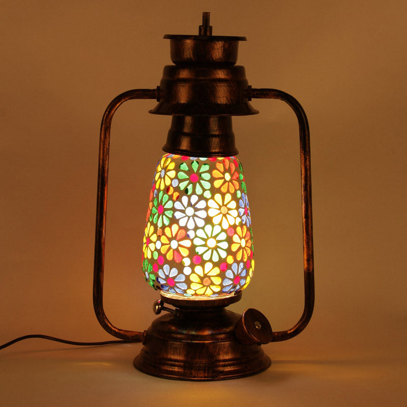 Buy Madhura Mosaic Lantern Table Lamp - Copper Table Lamp from Vaaree