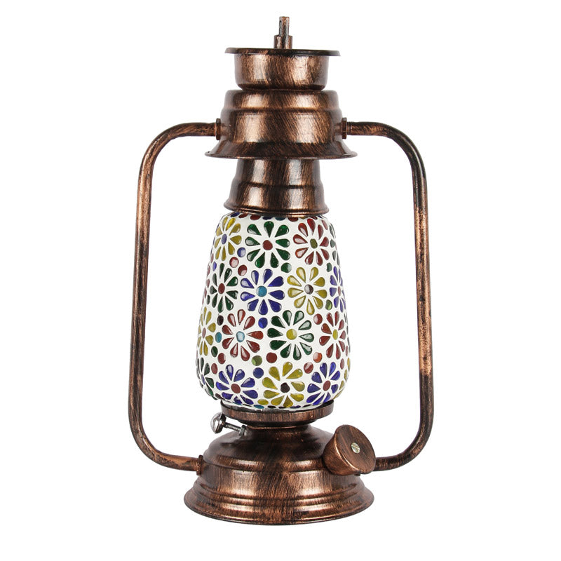 Buy Madhura Mosaic Lantern Table Lamp - Copper Table Lamp from Vaaree