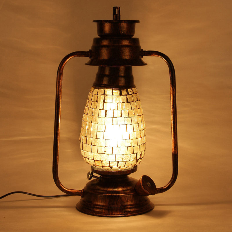 Buy Avina Mosaic Lantern Table Lamp - Copper Table Lamp from Vaaree