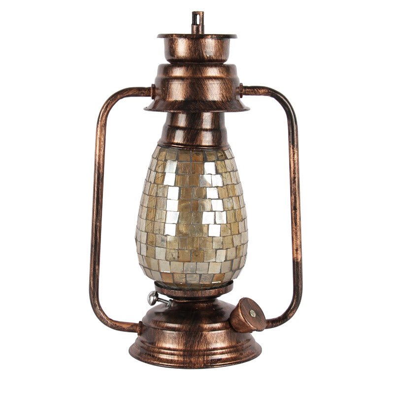 Buy Avina Mosaic Lantern Table Lamp - Copper Table Lamp from Vaaree