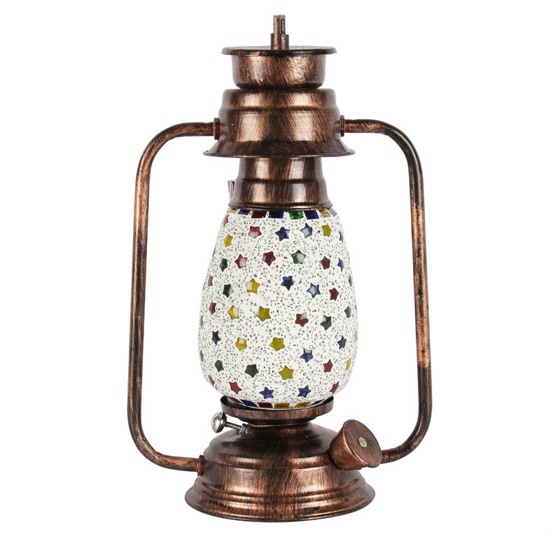 Buy Divyara Mosaic Lantern Table Lamp - Copper Table Lamp from Vaaree