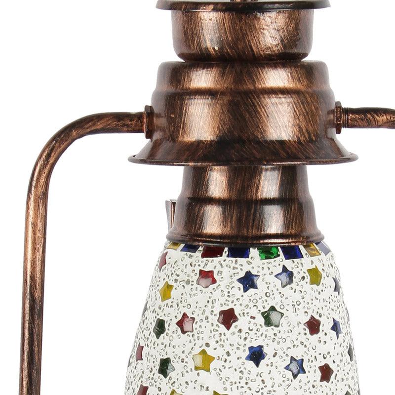 Buy Divyara Mosaic Lantern Table Lamp - Copper Table Lamp from Vaaree