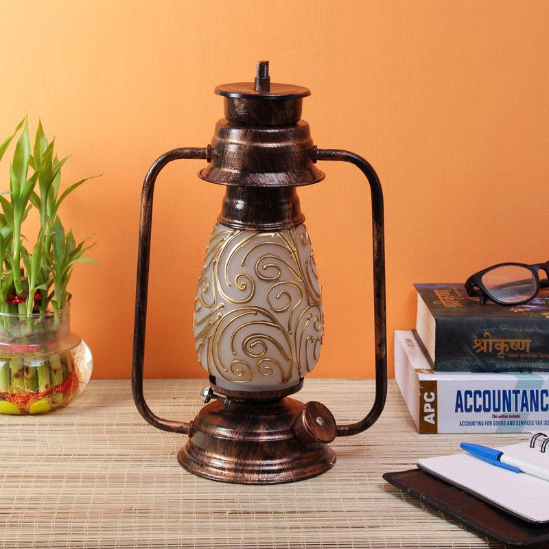 Buy Saagar Mosaic Lantern Table Lamp - Copper Table Lamp from Vaaree