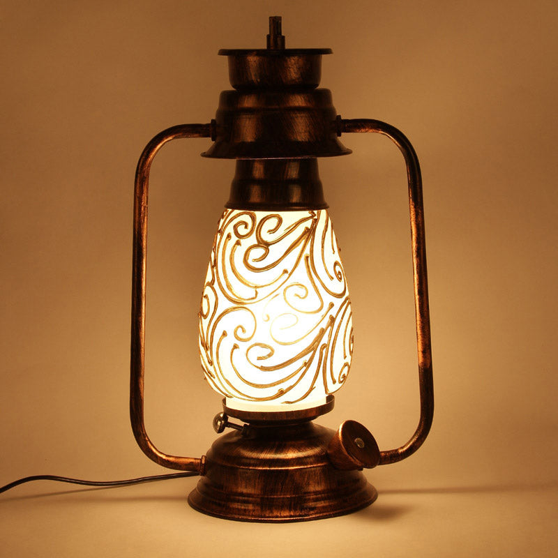 Buy Saagar Mosaic Lantern Table Lamp - Copper Table Lamp from Vaaree