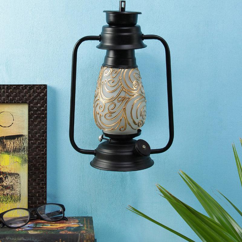 Buy Saagar Mosaic Lantern Wall Lamp - Black Wall Lamp from Vaaree