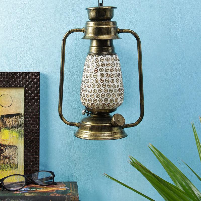 Buy Navina Mosaic Lantern Wall Lamp - Gold Wall Lamp from Vaaree