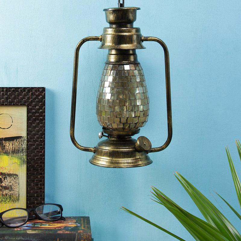 Buy Avina Mosaic Lantern Wall Lamp - Gold Wall Lamp from Vaaree