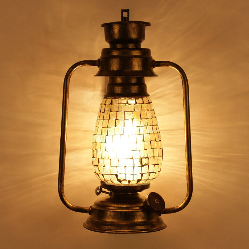 Buy Avina Mosaic Lantern Wall Lamp - Gold Wall Lamp from Vaaree