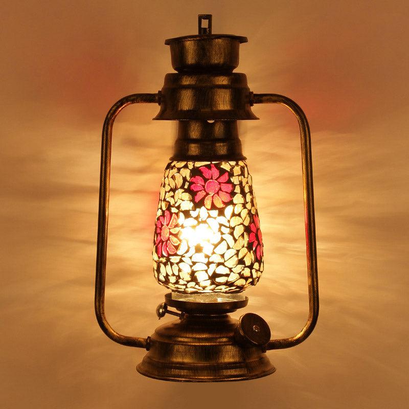 Buy Phoolkari Mosaic Lantern Wall Lamp - Gold Wall Lamp from Vaaree