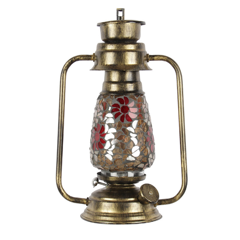 Buy Phoolkari Mosaic Lantern Wall Lamp - Gold Wall Lamp from Vaaree