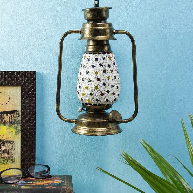 Buy Divyara Mosaic Lantern Wall Lamp - Gold Wall Lamp from Vaaree