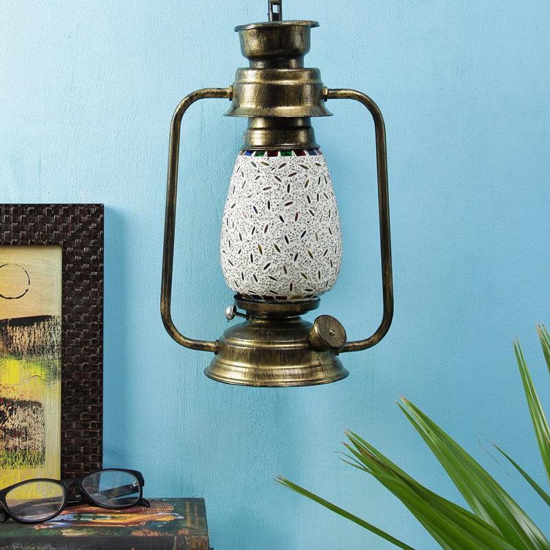 Buy Siera Mosaic Lantern Wall Lamp - Gold Wall Lamp from Vaaree