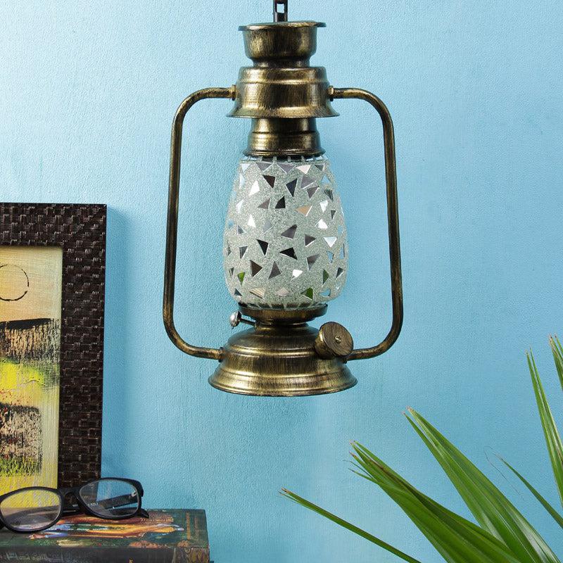 Buy Dvija Mosaic Lantern Wall Lamp - Gold Wall Lamp from Vaaree