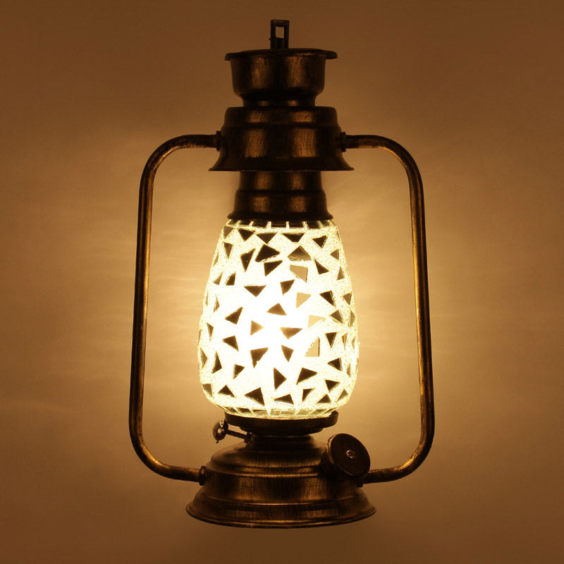 Buy Dvija Mosaic Lantern Wall Lamp - Gold Wall Lamp from Vaaree