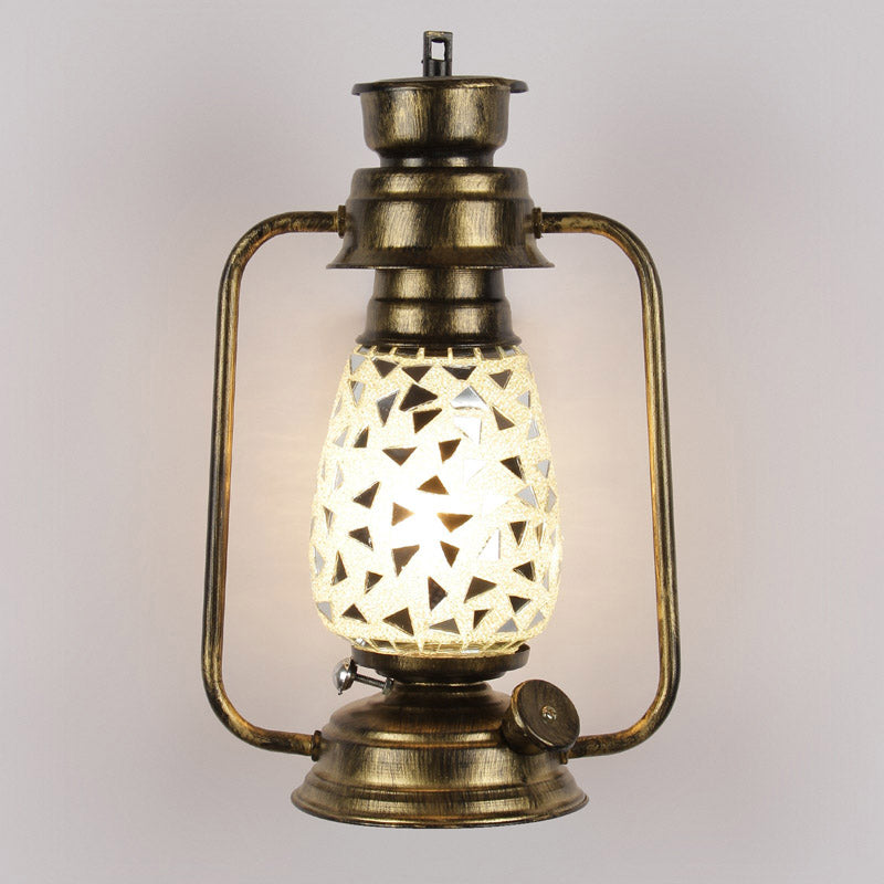 Buy Dvija Mosaic Lantern Wall Lamp - Gold Wall Lamp from Vaaree