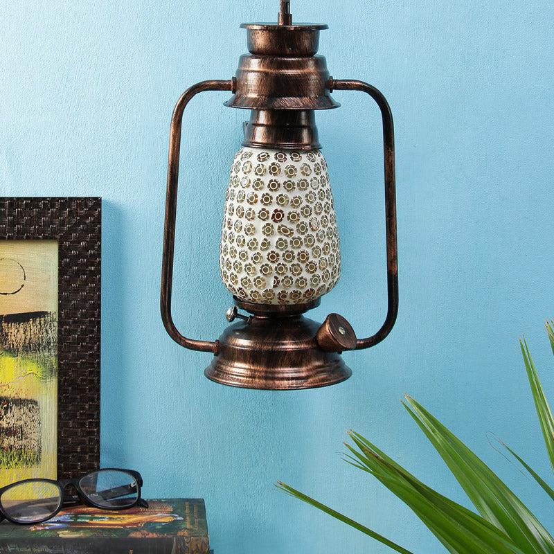 Buy Navina Mosaic Lantern Wall Lamp - Copper Wall Lamp from Vaaree