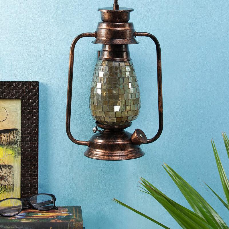 Buy Avina Mosaic Lantern Wall Lamp - Copper Wall Lamp from Vaaree