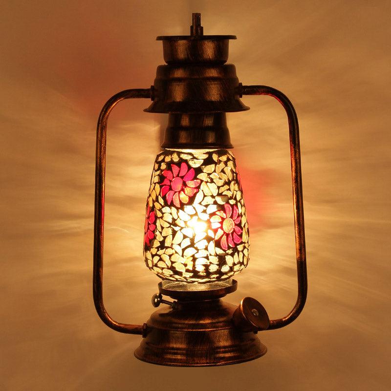 Buy Phoolkari Mosaic Lantern Wall Lamp - Copper Wall Lamp from Vaaree