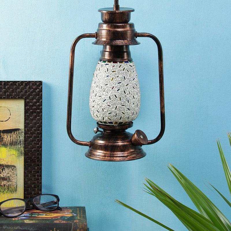 Buy Siera Mosaic Lantern Wall Lamp - Copper Wall Lamp from Vaaree