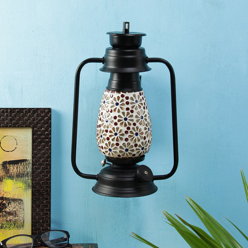 Buy Admya Mosaic Lantern Wall Lamp - Black Wall Lamp from Vaaree