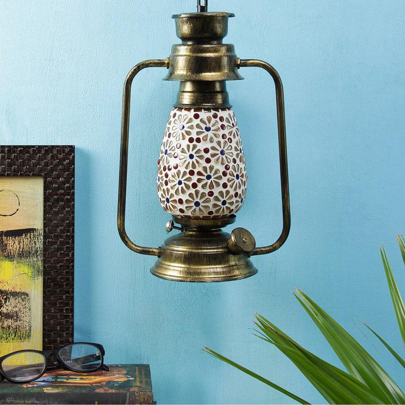 Buy Admya Mosaic Lantern Wall Lamp - Gold Wall Lamp from Vaaree