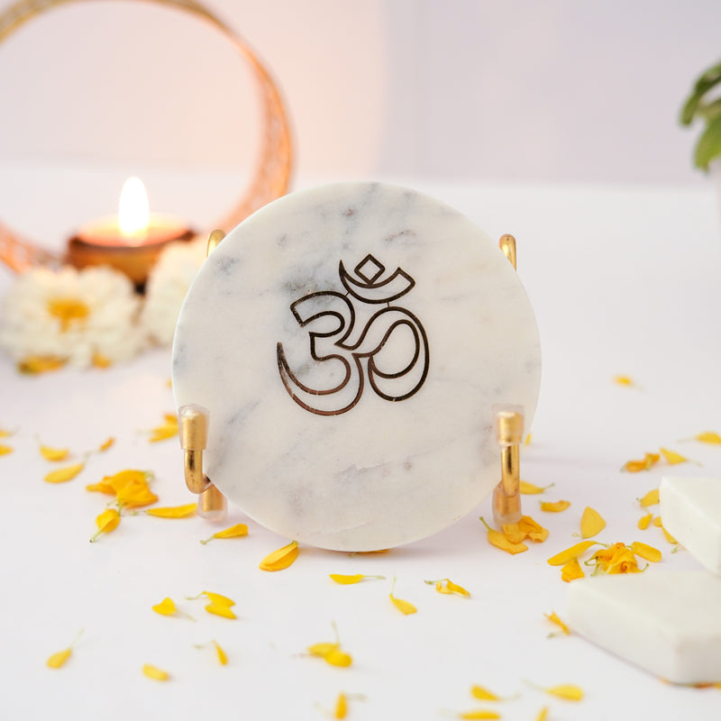 Buy Om Marble Spiritual Religious Accent Festive Accents from Vaaree