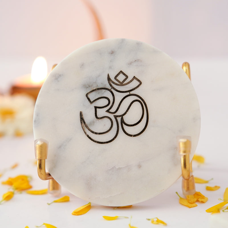 Buy Om Marble Spiritual Religious Accent Festive Accents from Vaaree