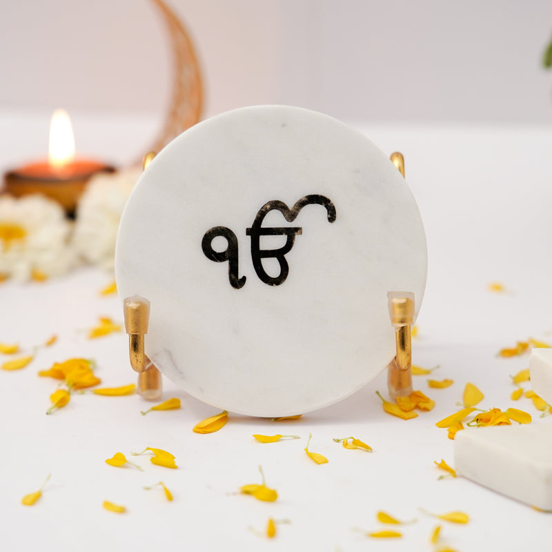 Buy Ik Onkar Marble Spiritual Religious Accent Festive Accents from Vaaree